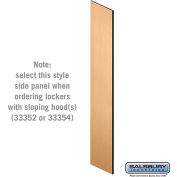 Salsbury Side Panel 33336 - for 21"D Designer Wood Locker with Sloping Hood Maple