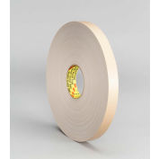 3M™ 4492W Double Coated Polyethylene Foam Tape 1" x 72 Yds. 31 Mil Blanc, qté par paquet : 9