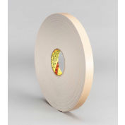 3M™ 4496W Double Coated Polyethylene Foam Tape 1" x 36 Yds. 62 Mil Blanc, qté par paquet : 9