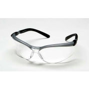 3M™ BX™ Safety Glasses, Clear Lens, Silver/Black Frame