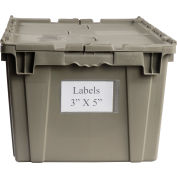 Aigner Bin Buddy BB-35 Porte-étiquettes adhésifs (Insert latéral) 3 » x 5 » pour les totes, Prix par paquet de 25