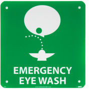 Panneaux graphiques « Emergency Eyes Wash » en plastique, 7 x 7