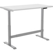 Global Industrial Electric Adjustable Height Workbench, Laminate Safety Edge, 48"W x 30"D,Gray