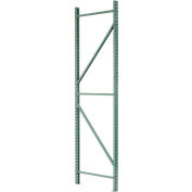 Interlake Mecalux Pallet Rack Tear Drop, Soudé, Cadre droit 42"D x 96"H, Vert