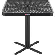 Global Industrial 36" Square Counter Height Outdoor Dining Table, 36"H, Expanded Metal, Black