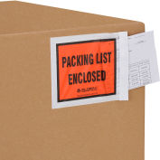 Global Industrial™ Full Face Envelopes, "Packing List Enclosed", 5-1/2"Wx4-1/2"L, Orange,500/Pk