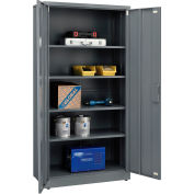Global Industrial EZ Assemble Storage Cabinet, 36"Wx18"Dx72"H, Gray, Unassembled