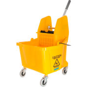 Seau de lavette Commercial de Carlisle avec vers le bas de presse essoreuse 35 pintes, Yellow - 3690504