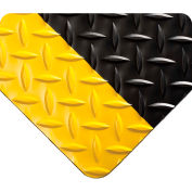 Wearwell® Diamond-Plate Runner 3/16" Thick 3' x 75' Black/Yellow Border