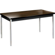 Allié des plastiques Table utilitaire - 20" W X 40" L - noyer