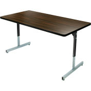 Ordinateur de plastiques alliées et Table d’activité - réglable en hauteur - 72 "x 36" - noyer