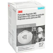 Masque antiparticules jetable 3M™ 8200/07023(AAD) N95, boîte de 20