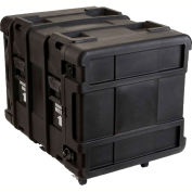 Étagères 10U Roto Shock pour boîtes SKB, 24 po, 3SKB-R910U24, noir, verrou à clé, résistant à l'eau