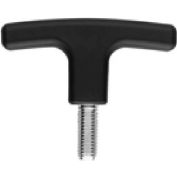 J.W. Winco 563.1-40-1/4X20-19 Technopolymer T-Handle W/Threaded Stud mm Diameter 40mm Length 1/4-20