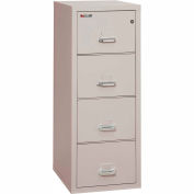 FireKing ignifuge 4 tiroir classeur Vertical - lettre taille 18 "W x 25 « D x 53 » H - gris clair