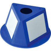 Global Industrial™ Inventory Control Cone W / Dry Erase Decals, Bleu