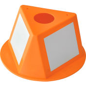Global Industrial Inventory Control Cone W/ Dry Erase Decals, Orange