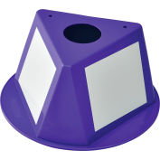 Global Industrial Inventory Control Cone W/ Dry Erase Decals, Purple