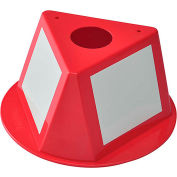 Global Industrial™ Inventory Control Cone W/ Dry Erase Decals, Red