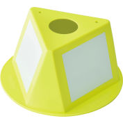 Global Industrial™ Inventory Control Cone W / Dry Erase Decals, Jaune