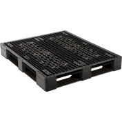 Global Industrial™ Rackable & Stackable Pallet, PEHD, 4 voies, 48 « x40 », 30000 Lb Stat Cap, Noir