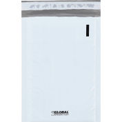 Global Industrial™ Bubble Lined Poly Mailers, #00, 5 « L x 10"L, Blanc, 250 / Pack