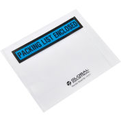 Global Industrial Packing List Envelopes W/Print, 4-1/2"L x 5-1/2"W, Blue, 1000/Pack