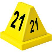 Global Industrial™ Numbered Cones, 21-40, Yellow