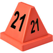 Global Industrial™ Numbered Cones, 21-40, Red
