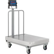 Global Industrial™ NTEP Mobile Bench Scale w/ Backrail, LED Display, 1,000 lb x 0.2 lb
