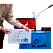 Newstripe Aerosol Stencil For Collection Drums, Recycle Symbol & Can Image, 1004132