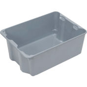 Molded Fiberglass Toteline Nest and Stack Tote 780608 - 25-1/4" x 18" x10", Gray - Pkg Qty 5