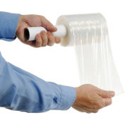 Global Industrial Stretch Wrap Film W/ Extended Core Handle, 80 Gauge, Cast, 5" x 1000', Clear - Pkg Qty 12