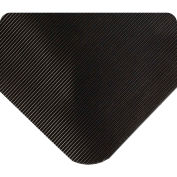 Wearwell® Corrugated SpongeCote™ Anti Fatigue Mat 1/2" Épais 3' x 5' Noir