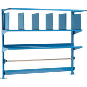 Global Industrial™ Kit vertical pour l’emballage de l’établi, 60 « W, bleu