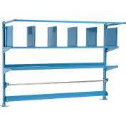 Global Industrial™ Kit vertical pour l’emballage de l’établi, 72 « W, bleu