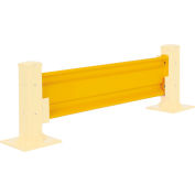 Global Industrial™ Protective Steel Guard Rail, 4'L, Yellow