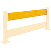 Global Industrial™ Protective Steel Guard Rail, 9'L, Yellow
