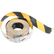 Anti-Slip Traction Yellow/Black Hazard Striped Tape Roll, 2" x 60'