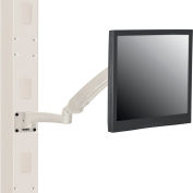 Global Industrial™ Gas Spring LED/LCD Flat Panel Monitor Arm with VESA Plate, Beige