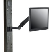 Global Industrial™ Gas Spring LED ou LCD Monitor Arm w / VESA Plate pour station de travail orbitale, noir