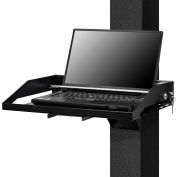 Global Industrial™ 17" Locking Laptop Tray Kit, 18"W x 14"D, Black