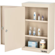 Global Industrial Large Narcotics Cabinet, Double Door/Double Lock, 18"W x 10"D x 30"H, Beige