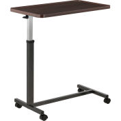 Global Industrial™ Heavy Duty Overbed Table With H-Base, Walnut Laminate Tabletop