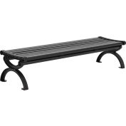 Global Industrial™ 6' Banc de parc en aluminium, Noir