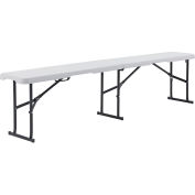 Global Industrial™ 6' Fold In Half Bench, Blanc