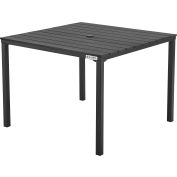 Global Industrial™ 40" Square Resin Outdoor Dining Table, Black