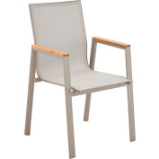 Global Industrial™ Outdoor Sling Fauteuil avec accoudoirs en teck, bronzage, qté par paquet : 4