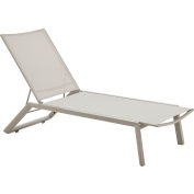 Global Industrial™ Outdoor Sling Chaise longue, élingue kaki, cadre bronzé, qté par paquet : 4
