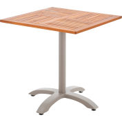 Global Industrial™ 27-1/2 « Table de café en teck extérieure carrée en teck, Tan
